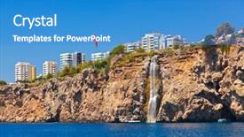  Presentation with turkey - Amazing theme having view-to-antalya-turkey-travel backdrop and a teal colored foreground