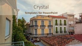  Presentation with city - PPT theme having view-to-athens-city background and a lemonade colored foreground