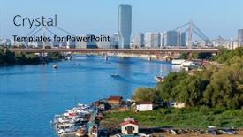  Presentation with view of rotterdam city - Slide set consisting of view-to-belgrade-city-center background and a light blue colored foreground
