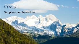  Presentation with west - PPT theme with view to dachstein from the west upper austria-styria austria background and a light blue colored foreground