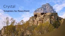  Presentation with sea coral - Cool new PPT theme with view-to-duruitoare-gorge-formed backdrop and a light blue colored foreground