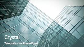  Presentation with glass construction - Colorful slide deck enhanced with view to high rise glass backdrop and a seafoam green colored foreground