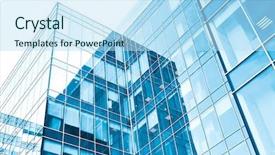  Presentation with buildings - PPT layouts with view to light glass building background and a sky blue colored foreground