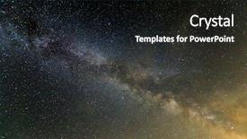  Presentation with galaxy - Beautiful presentation theme featuring view to milky way galaxy backdrop and a black colored foreground