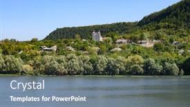  Presentation with shot - PPT theme consisting of view-to-rascov-transnistria-moldova background and a gray colored foreground