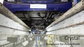  Presentation with repair shop - Audience pleasing presentation consisting of service truck - view to repair shop backdrop and a light gray colored foreground