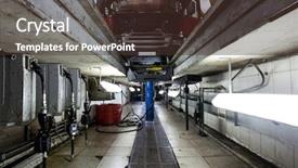  Presentation with computer repair - Audience pleasing slide deck consisting of view to repair shop backdrop and a tawny brown colored foreground