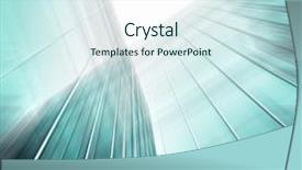  Presentation with abstract modern architecture - Theme featuring view to steel blue background background and a sky blue colored foreground