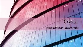  Presentation with high rise building - Amazing presentation design having view to steel light blue backdrop and a coral colored foreground