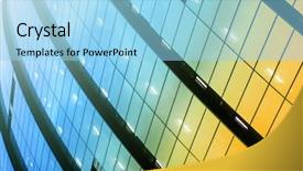  Presentation with high rise building - Amazing theme having view to steel light blue backdrop and a light blue colored foreground