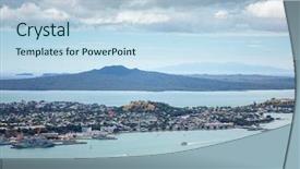  Presentation with new zealand silver fern black - Amazing PPT theme having view to the auckland harbour backdrop and a light blue colored foreground