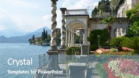  Presentation with villa - Amazing presentation theme having view to the lake como backdrop and a light blue colored foreground