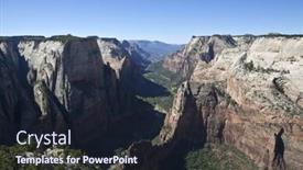  Presentation with angels - Presentation having view towards angels landing from observation point in zion national park utah background and a wine colored foreground