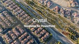  Presentation with ranch - Colorful PPT layouts enhanced with view towards modern suburban porter backdrop and a tawny brown colored foreground