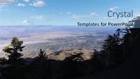  Presentation with palm - Slides with view-towards-palm-springs background and a light blue colored foreground