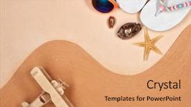  Presentation with travel agency - Beautiful slide set featuring view with copy space travel backdrop and a coral colored foreground