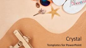  Presentation with travel agency - Presentation design with view with copy space travel background and a coral colored foreground