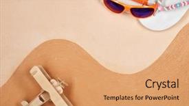  Presentation with travel agency - Colorful presentation theme enhanced with view with copy space travel backdrop and a coral colored foreground