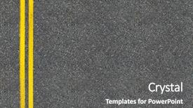  Presentation with asphalt road - Presentation design consisting of view with two yellow line background and a gray colored foreground