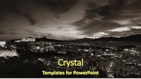  Presentation with skyline - Audience pleasing presentation design consisting of viewed from mountain with acropolis backdrop and a wine colored foreground