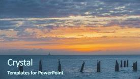  Presentation with sun rising over north america - Slide set having southernmost point in key background and a ocean colored foreground