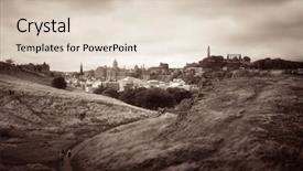  Presentation with analysis risk top view - Colorful slide set enhanced with viewed from top of arthur backdrop and a  colored foreground