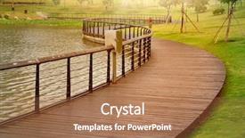  Presentation with curve ahead - Audience pleasing slide deck consisting of viewer concept the way ahead backdrop and a coral colored foreground