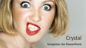  Presentation with facial - Presentation with viewer with angry expression background and a  colored foreground