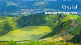  Presentation with forests - Cool new slide deck with viewpoint-miradouro-da-boca backdrop and a teal colored foreground