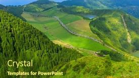  Presentation with forests - PPT theme enhanced with viewpoint-miradouro-da-boca background and a tawny brown colored foreground