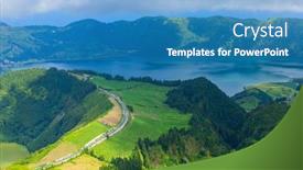  Presentation with forests - Beautiful PPT layouts featuring viewpoint-miradouro-da-boca backdrop and a teal colored foreground