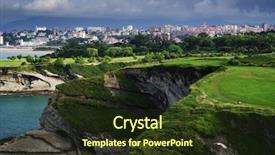  Presentation with natural spa resort - Theme enhanced with viewpoint of faro cabo mayor background and a  colored foreground