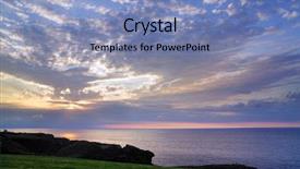  Presentation with coast guard ship - Audience pleasing slide set consisting of viewpoint of faro cabo mayor backdrop and a teal colored foreground