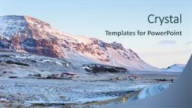  Presentation with sunrise - Beautiful slide set featuring views from the ring road backdrop and a sky blue colored foreground