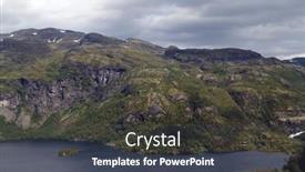  Presentation with train railway - Audience pleasing PPT theme consisting of views-from-the-train-window backdrop and a dark gray colored foreground