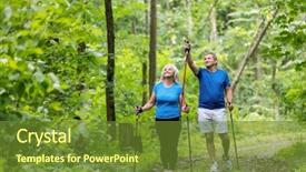  Presentation with elderly - Slides consisting of views in the forest sportive background and a tawny brown colored foreground