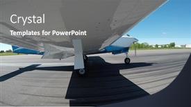  Presentation with general aviation - Colorful presentation enhanced with views-of-a-general-aviation backdrop and a gray colored foreground