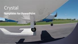  Presentation with general aviation - Audience pleasing presentation theme consisting of views-of-a-general-aviation backdrop and a gray colored foreground
