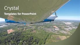  Presentation with aircraft - Cool new PPT layouts with views-of-a-general-aviation backdrop and a gray colored foreground