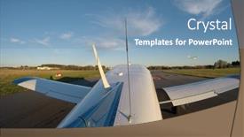  Presentation with general aviation - Amazing slide set having views-of-a-general-aviation backdrop and a teal colored foreground
