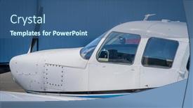  Presentation with general aviation - Cool new slide deck with views-of-a-general-aviation backdrop and a ocean colored foreground