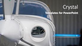  Presentation with general aviation - PPT theme having views-of-a-general-aviation background and a dark gray colored foreground