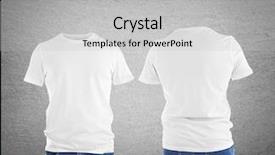  Presentation with gray - Amazing presentation theme having views of male t-shirt backdrop and a light gray colored foreground