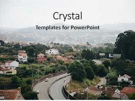 Vigas Aerial View Of Asphalt Highway PPT template 91 | CrystalGraphics