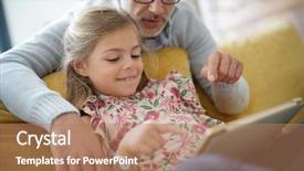  Presentation with daughter - Presentation theme featuring vigils - father and daughter connected background and a  colored foreground