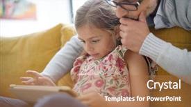  Presentation with daughter - Audience pleasing slides consisting of vigils - father and daughter connected backdrop and a coral colored foreground