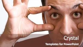  Presentation with wow - Presentation design enhanced with vigils - funny amazed man with eyes background and a tawny brown colored foreground