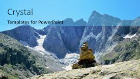  Presentation with france - Presentation theme consisting of vignemale-massif-is-highest background and a light blue colored foreground