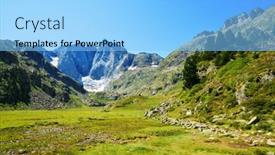  Presentation with mountain - Beautiful PPT layouts featuring vignemale-massif-is-highest backdrop and a light blue colored foreground