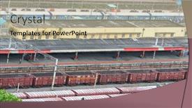  Presentation with train railway - Audience pleasing presentation theme consisting of vijayawada-india-august-16-front backdrop and a mint green colored foreground